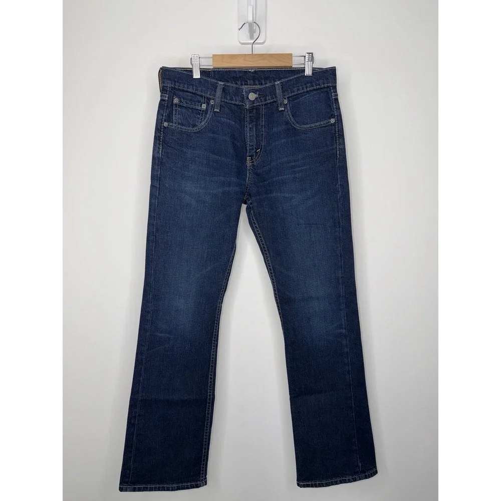 Levi's 527 Jeans Mens 30x30 Blue Denim Low Rise Bootcut Western Cowboy Workwear